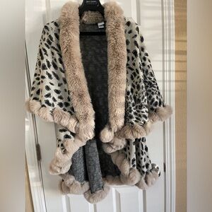Cheetah Print Poncho